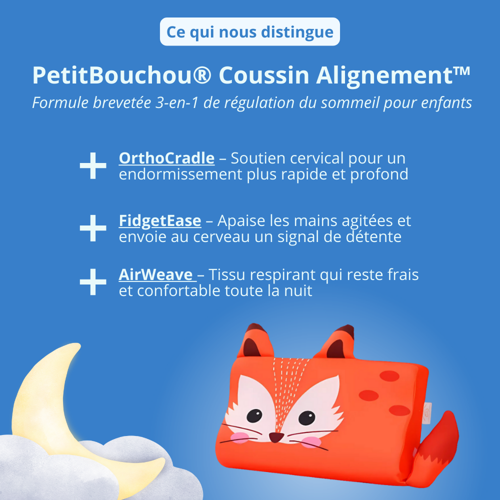 PetitBouchou® – L’oreiller pour enfants qui offre un sommeil meilleur et plus sain