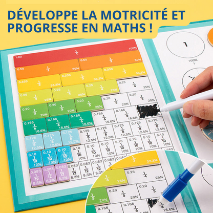 Livre magnétique – Puzzle de fractions pour enfants