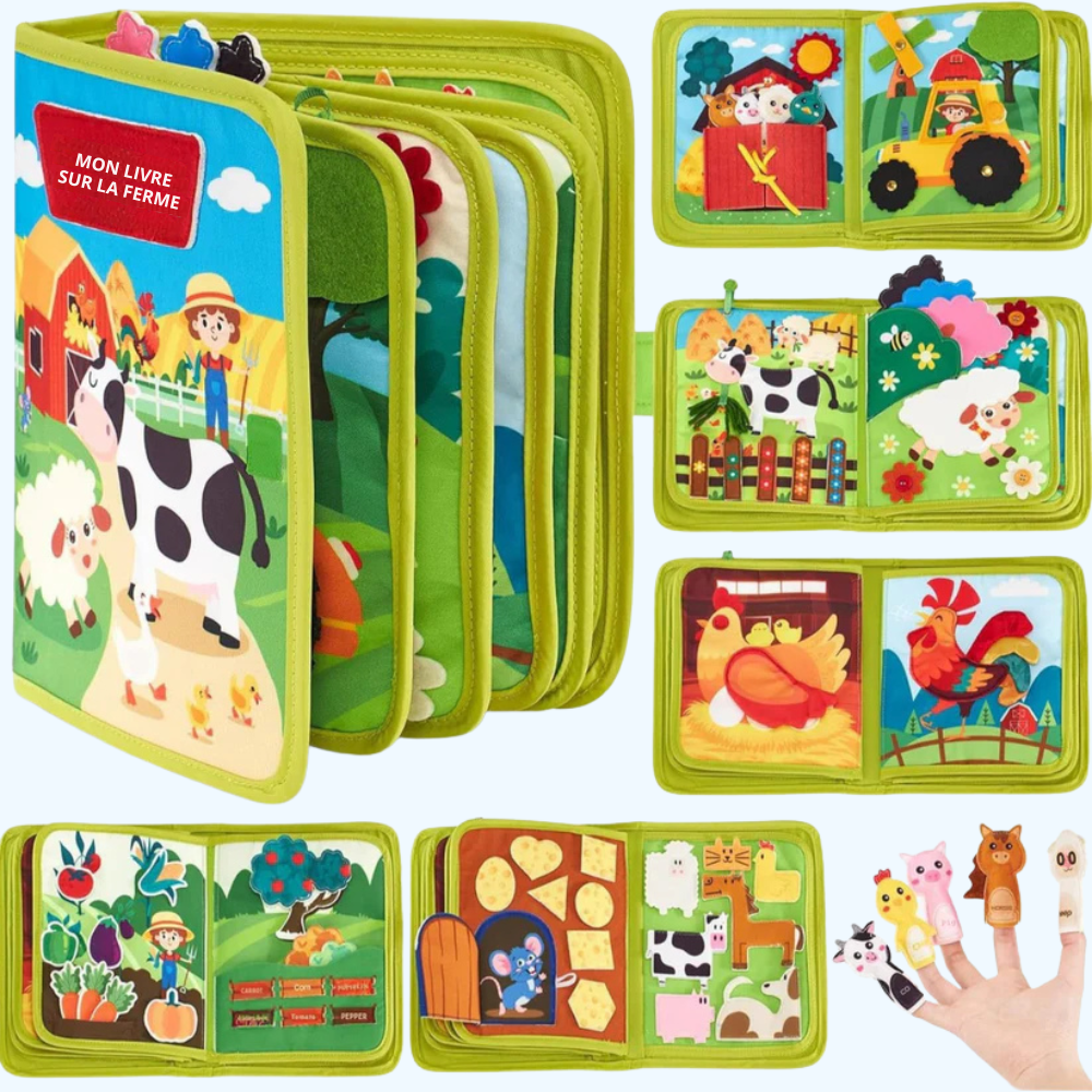 Livre éducatif Montessori d’histoires de ferme