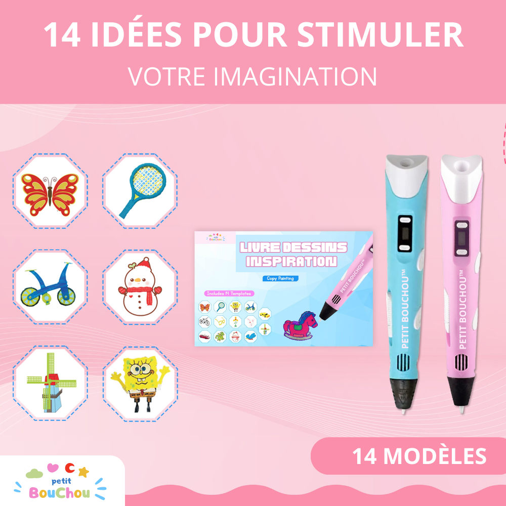 Kit de démarrage Stylo 3D – 10 filaments de couleur