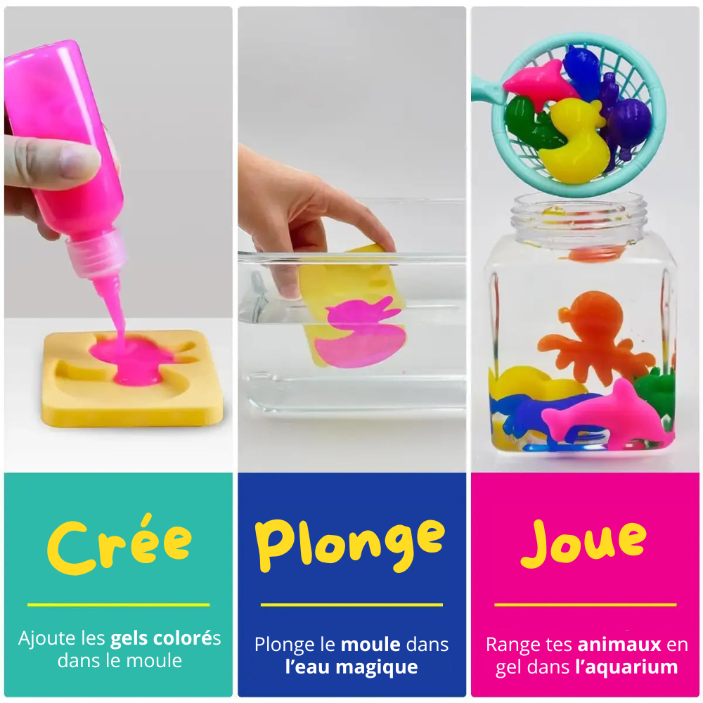 Magic Gel – Créez vos petites créatures aquatiques (dès 2ans)