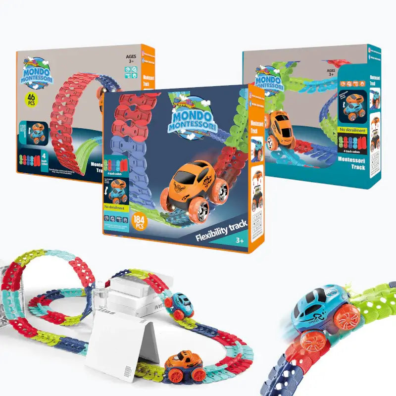 Montessori Voitures™ - Piste de voitures ultra flexible